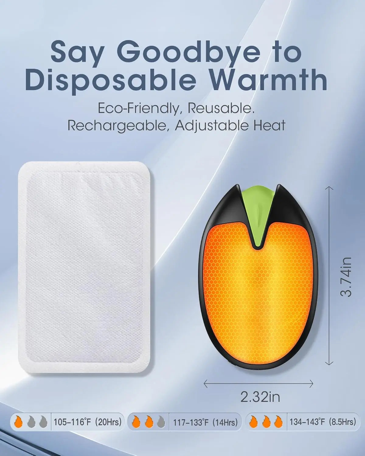 🧤 Hand Warmers Rechargeable – 2 Pack (6000mAh Magnetic Electric Hand Warmers, 20H Long Heating, USB Pocket Warmers)