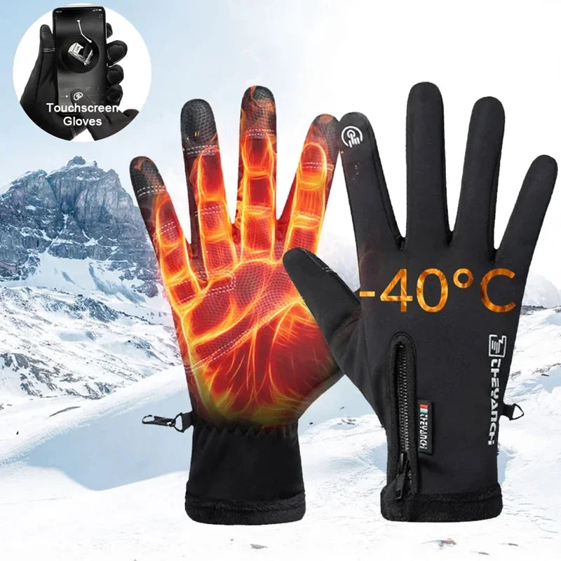 Waterproof Thermal Touchscreen Gloves – Windproof Winter Gloves for Running, Cycling & Outdoor Sports