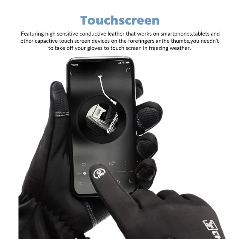 Waterproof Thermal Touchscreen Gloves – Windproof Winter Gloves for Running, Cycling & Outdoor Sports