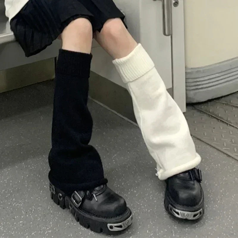 Y2K Lolita Knitted Leg Warmers β Cute Flared Long Socks, Kawaii Arm & Calf Warmers for Autumn and Winter