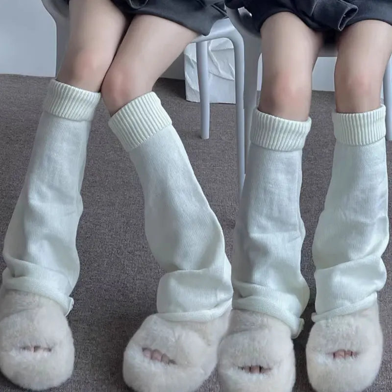 Y2K Lolita Knitted Leg Warmers β Cute Flared Long Socks, Kawaii Arm & Calf Warmers for Autumn and Winter