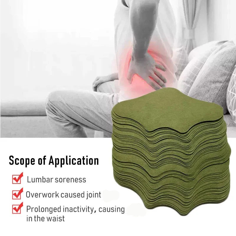Mugwort Heat Therapy Patches – Soothing Warm Pads for Back, Neck & Knee Pain Relief | Winter Muscle Relaxing Massage Patch