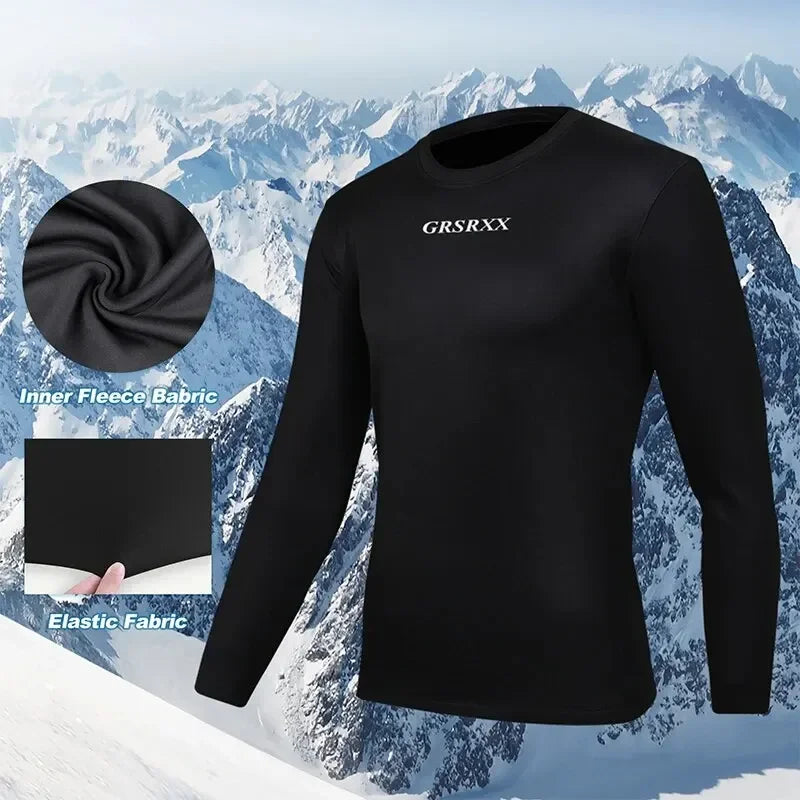 GRSRXX Winter Cycling Base Layer Long Sleeve Thermal Bike Underwear Fleece Bike Shirt For Keep Warm Cycling Clothes Men Women