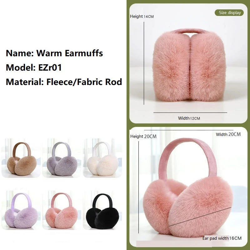Winter Plush Ear Muffs – Soft Fleece Ear Warmers for Men & Women, Windproof Cold Weather Outdoor Ear Covers