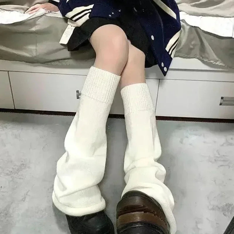 Y2K Lolita Knitted Leg Warmers β Cute Flared Long Socks, Kawaii Arm & Calf Warmers for Autumn and Winter