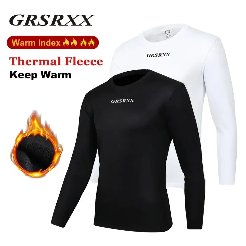 GRSRXX Winter Cycling Base Layer Long Sleeve Thermal Bike Underwear Fleece Bike Shirt For Keep Warm Cycling Clothes Men Women