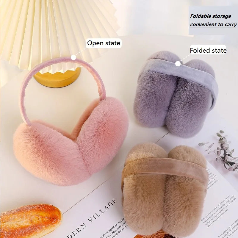 Winter Plush Ear Muffs – Soft Fleece Ear Warmers for Men & Women, Windproof Cold Weather Outdoor Ear Covers
