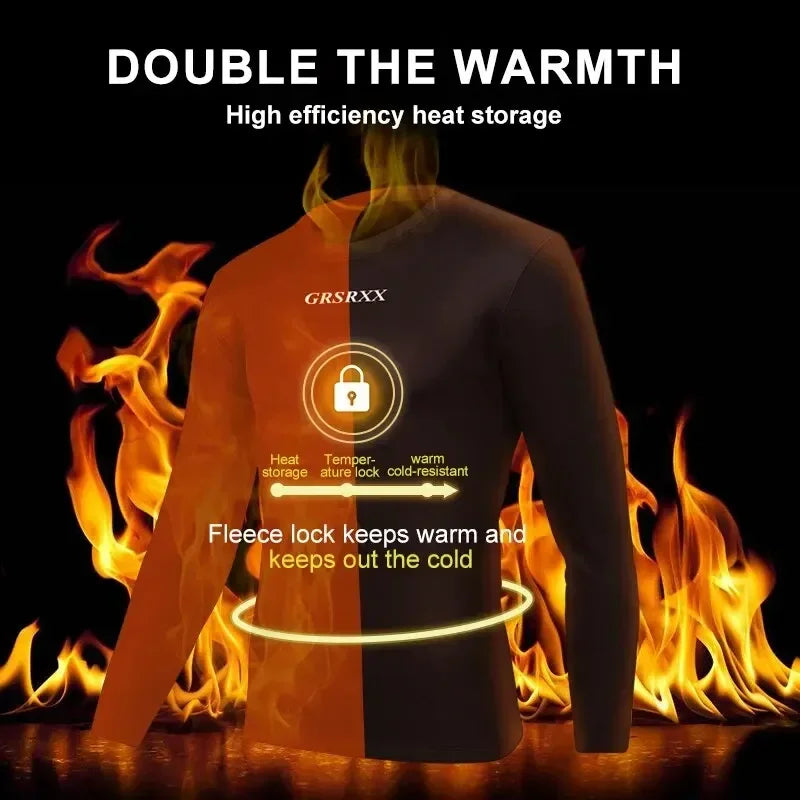 GRSRXX Winter Cycling Base Layer Long Sleeve Thermal Bike Underwear Fleece Bike Shirt For Keep Warm Cycling Clothes Men Women