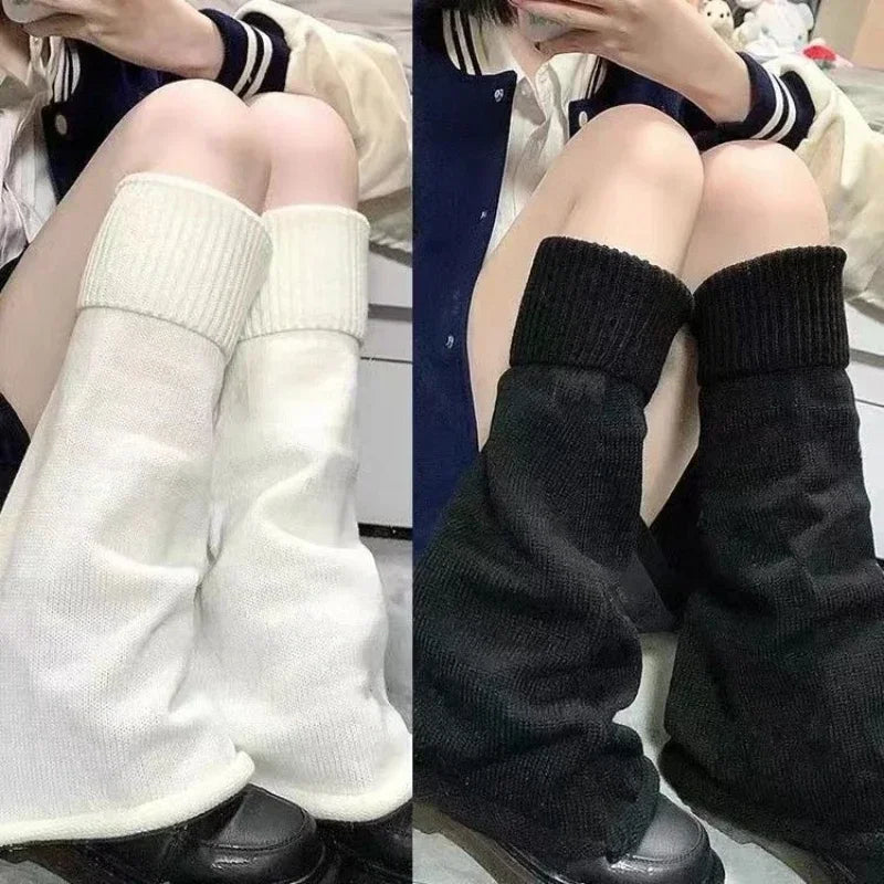 Y2K Lolita Knitted Leg Warmers β Cute Flared Long Socks, Kawaii Arm & Calf Warmers for Autumn and Winter