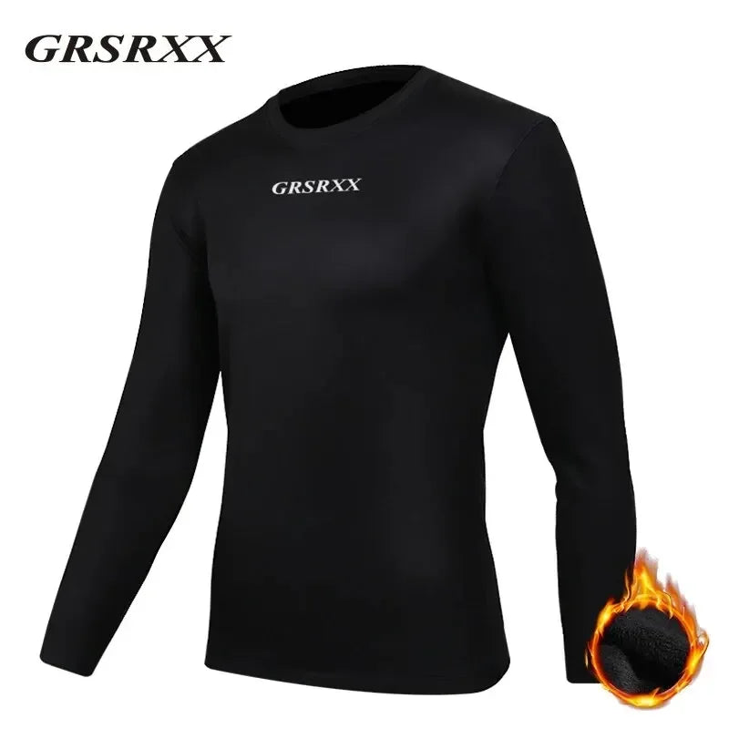 GRSRXX Winter Cycling Base Layer Long Sleeve Thermal Bike Underwear Fleece Bike Shirt For Keep Warm Cycling Clothes Men Women
