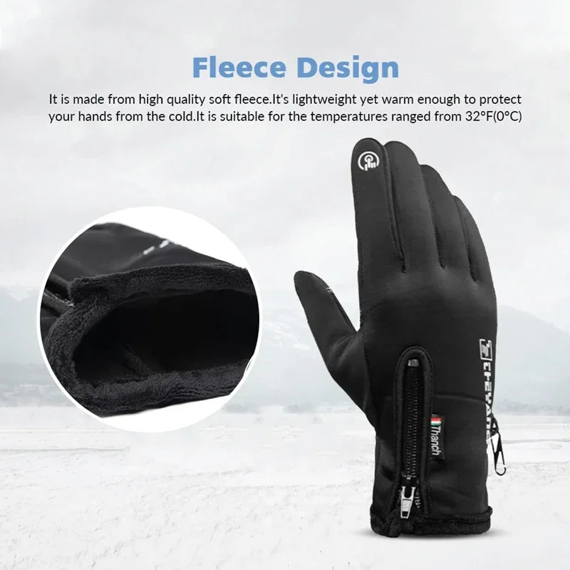 Waterproof Thermal Touchscreen Gloves – Windproof Winter Gloves for Running, Cycling & Outdoor Sports